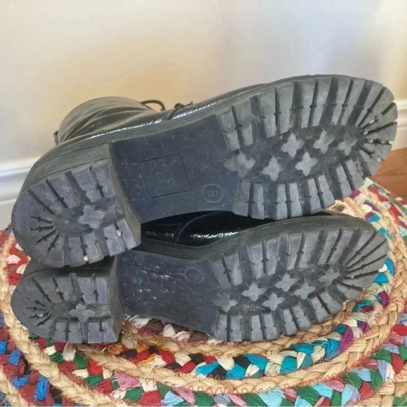 Madden Girl patent moto combat lace boots eloisee - Picture 8 of 9